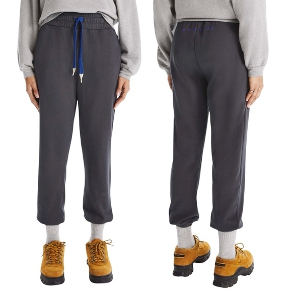 MOTHER The Knock Out Ankle Jogger Sweatpants in Faded Black - Picture 12 of 13